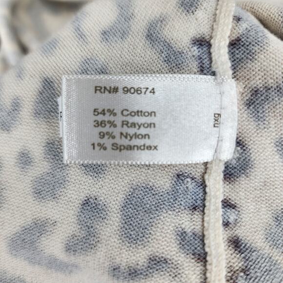 Boston Proper 3/4 Sleeve Animal Print Cotton Blend Dress Size XS - Picture 4 of 4